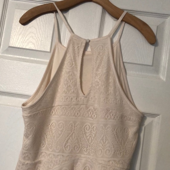 Cream Sundress with KeyholeBack Detail - Picture 4 of 4